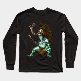 Aztec Warrior Deity Cueyatl Long Sleeve T-Shirt